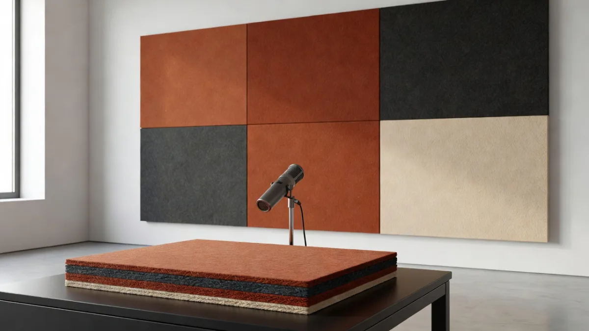 Sound absorption coefficient measured in the laboratory to ISO 354
