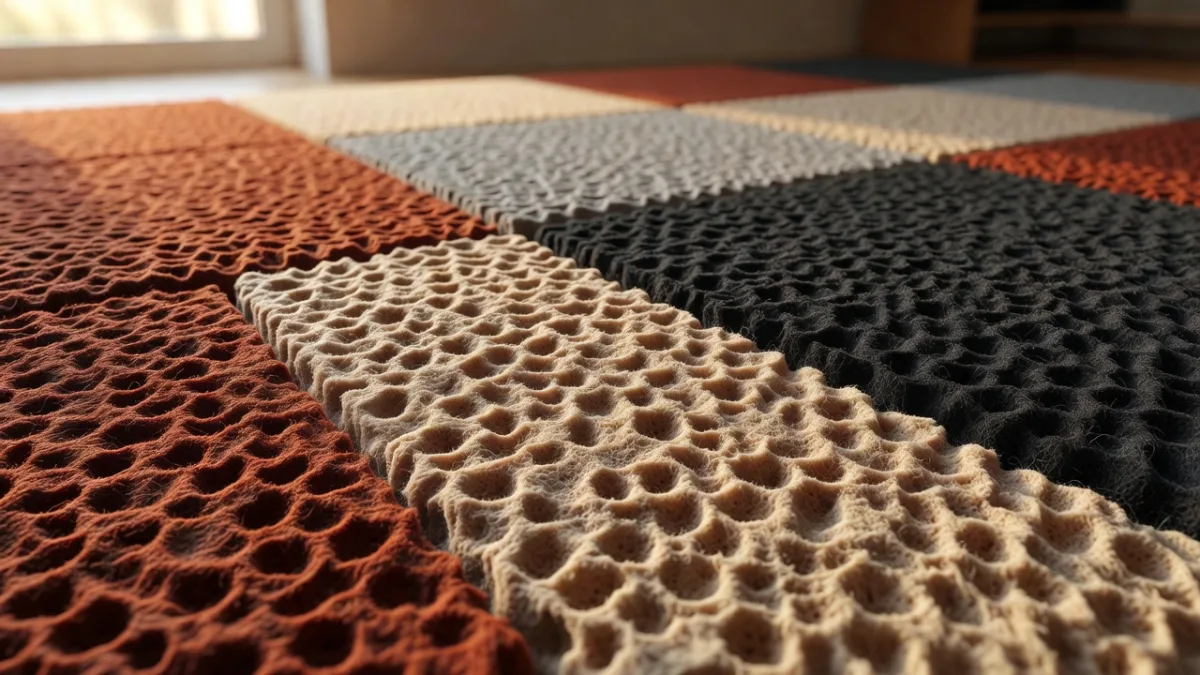 Sound wave absorbed by a felt panel inside a room