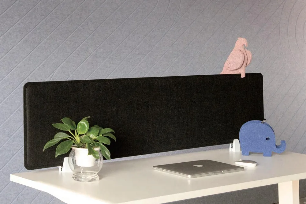 Desk screens, view 1