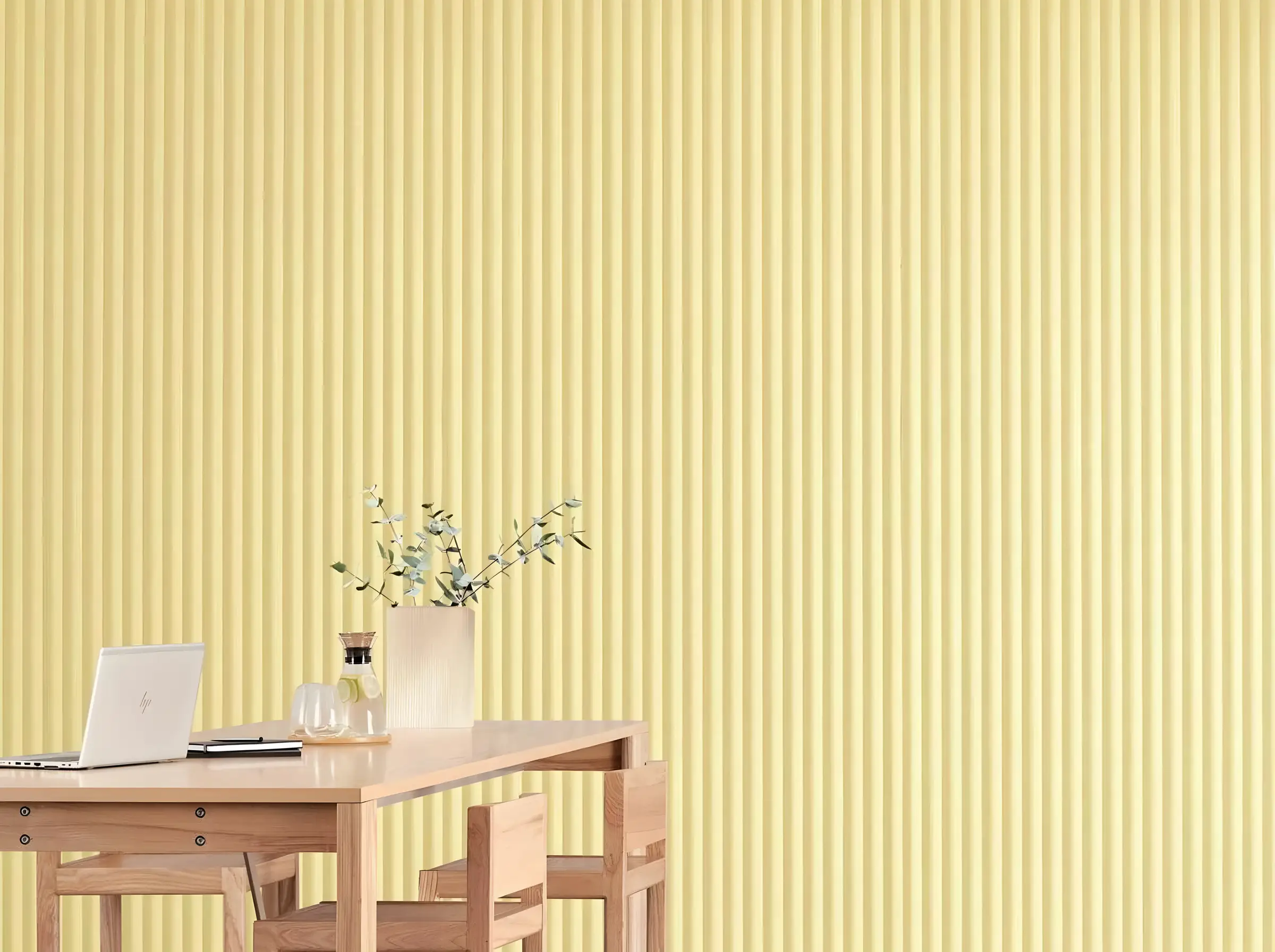 Decorative acoustic wall panels in felt, with printing
